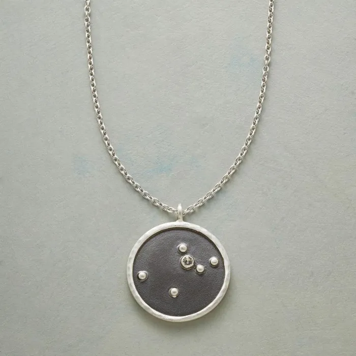 Women Silver Zodiac Constellation Necklace Sundance Catalog Necklaces