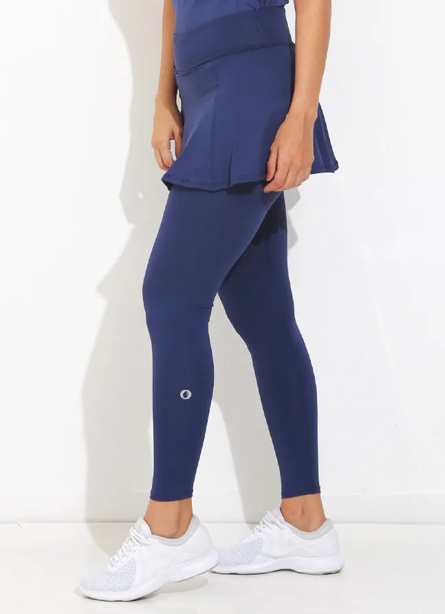 Women Skirted Legging ECO Navy Dona Jo Skirted Leggings and Capris