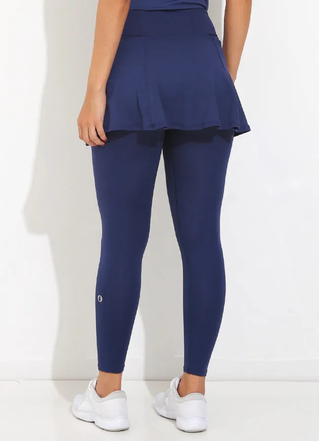 Women Skirted Legging ECO Navy Dona Jo Skirted Leggings and Capris