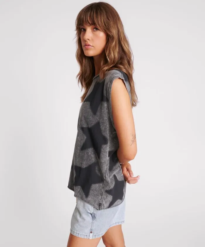 Women STAR DUST OVERSIZED TANK One Teaspoon Tees and Tanks Women STAR DUST OVERSIZED TANK One Teaspoon Tees and Tanks