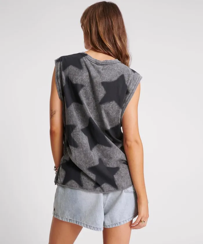 Women STAR DUST OVERSIZED TANK One Teaspoon Tees and Tanks Women STAR DUST OVERSIZED TANK One Teaspoon Tees and Tanks