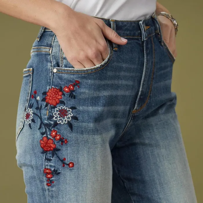 Women Stella Beauty Bouquet Jeans Coral Floral Sundance Catalog Denim Shop Women Stella Beauty Bouquet Jeans Coral Floral Sundance Catalog Denim Shop