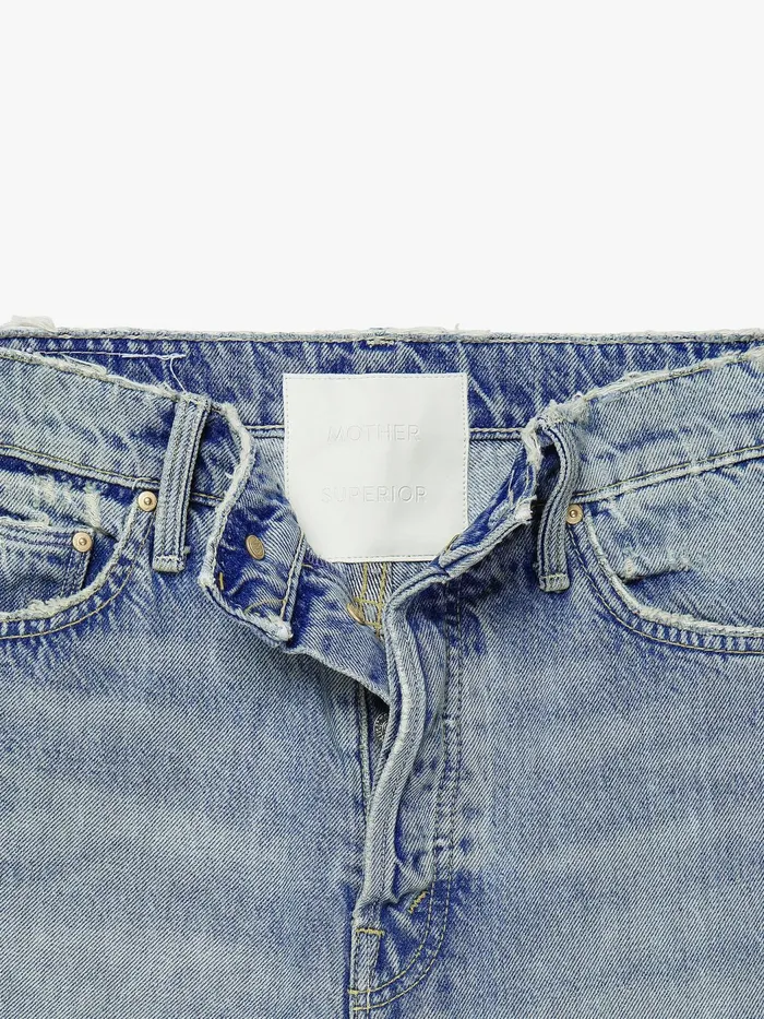 Women Straight Mother Denim The Huffy Skimp Light Blue