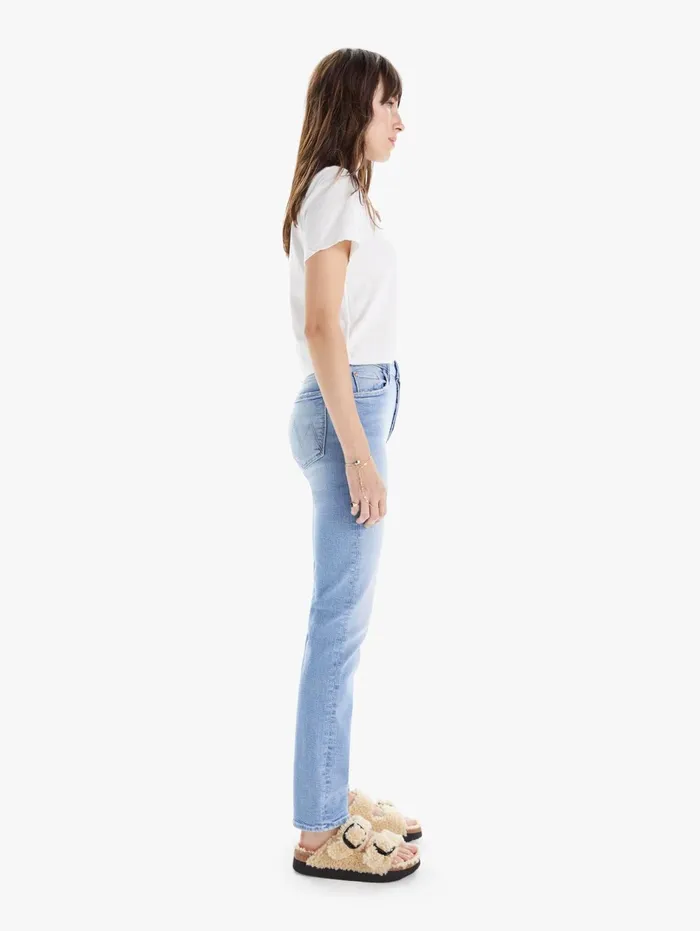 Women Straight Mother Denim The Tomcat Skimp Lightpastel Blue
