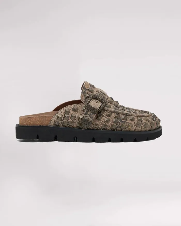 Women STUDDED SNAKE PHOENIX SLIDES One Teaspoon Footwear Women STUDDED SNAKE PHOENIX SLIDES One Teaspoon Footwear