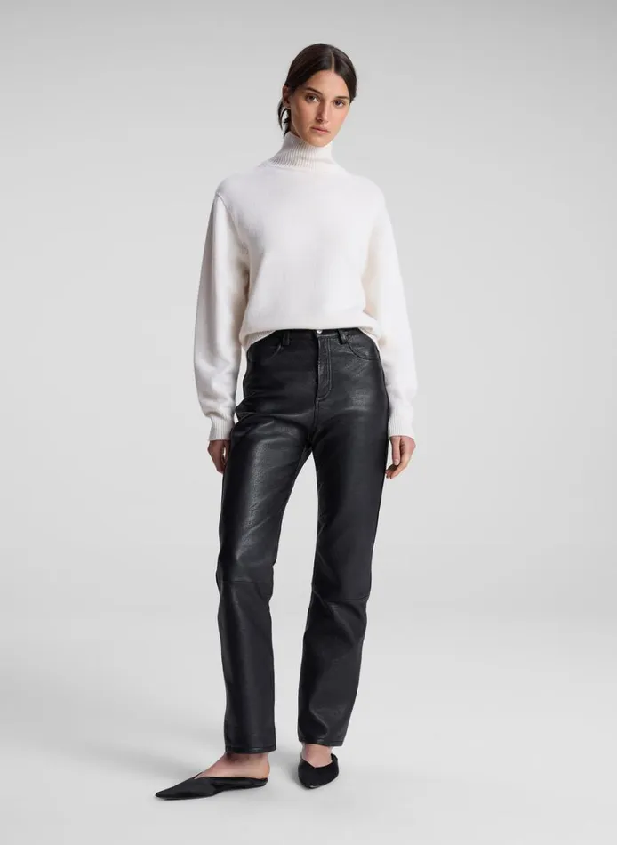 Women Sweaters ALC Teddy Cashmere Turtleneck Sweater Natural