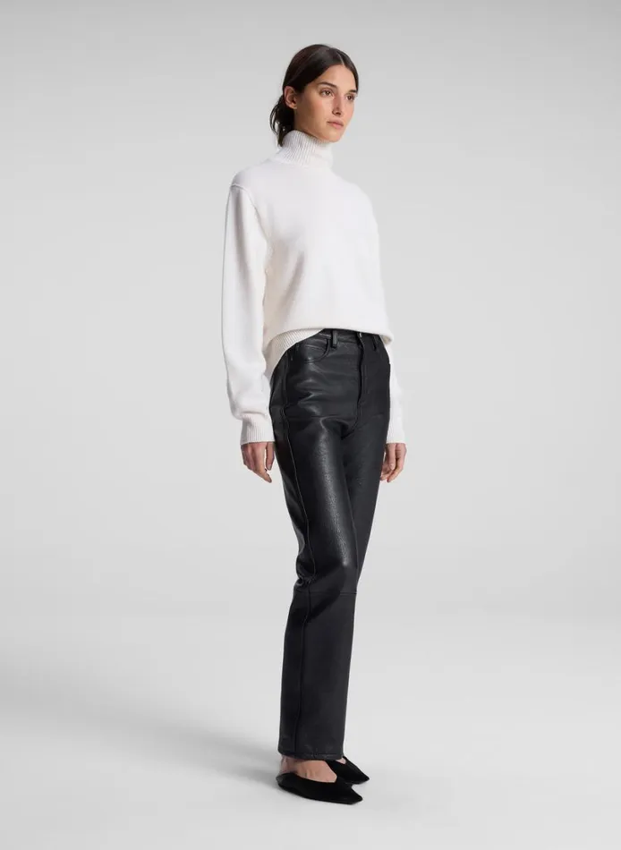 Women Sweaters ALC Teddy Cashmere Turtleneck Sweater Natural