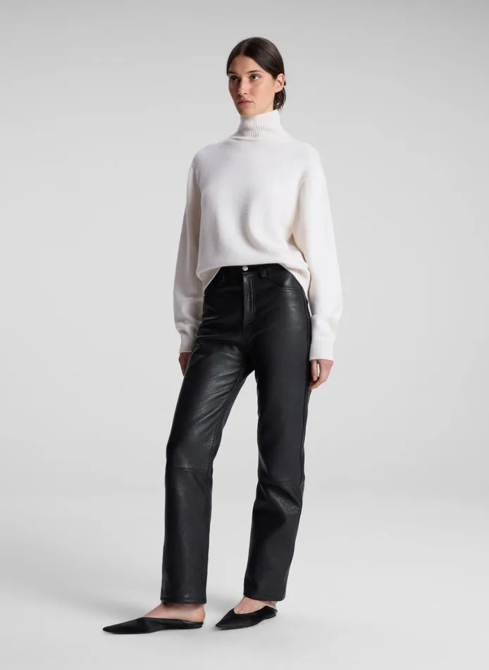 Women Sweaters ALC Teddy Cashmere Turtleneck Sweater Natural
