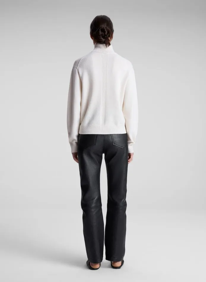 Women Sweaters ALC Teddy Cashmere Turtleneck Sweater Natural