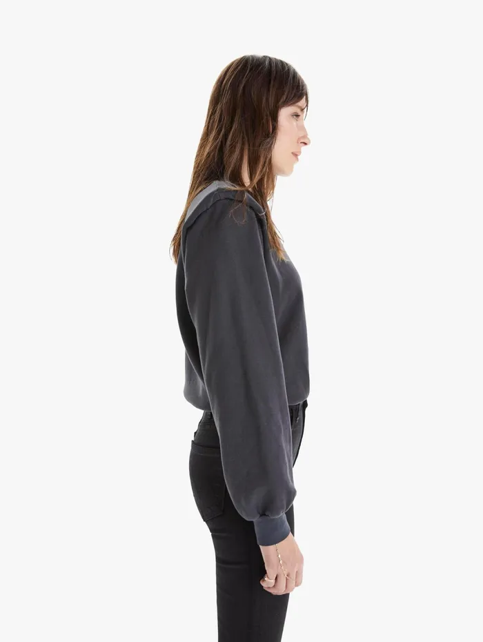 Women Sweatshirts Mother Denim The Push and Shove Black