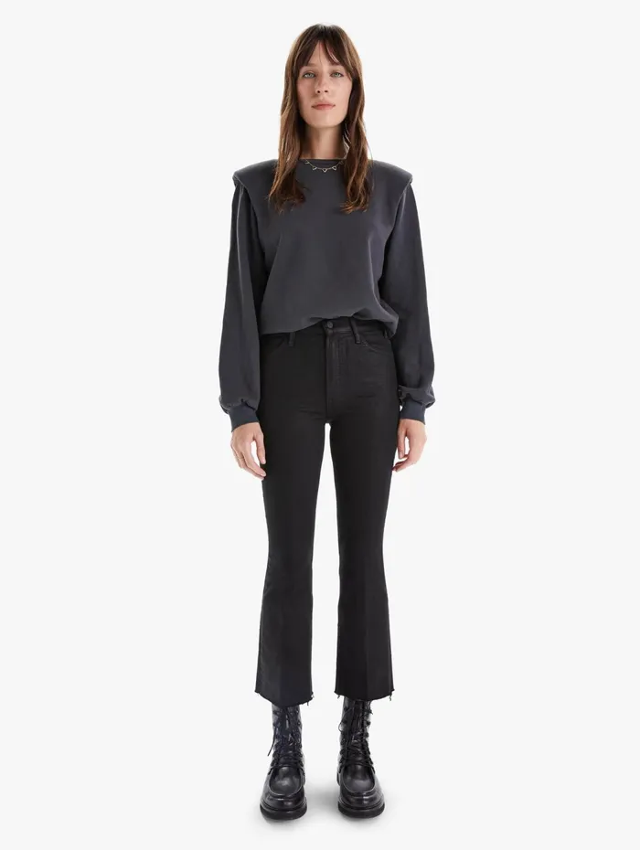 Women Sweatshirts Mother Denim The Push and Shove Black