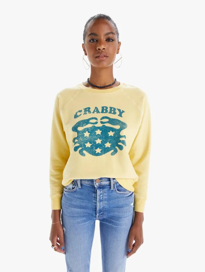 Women Sweatshirts Mother Denim The Square Yellow