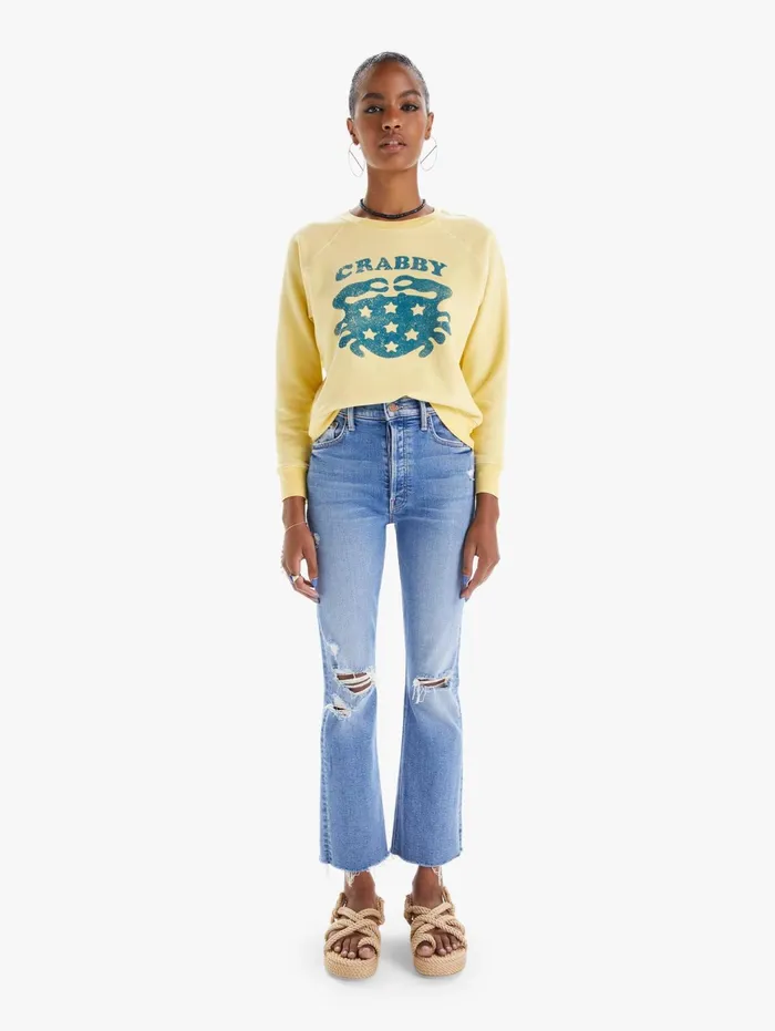 Women Sweatshirts Mother Denim The Square Yellow