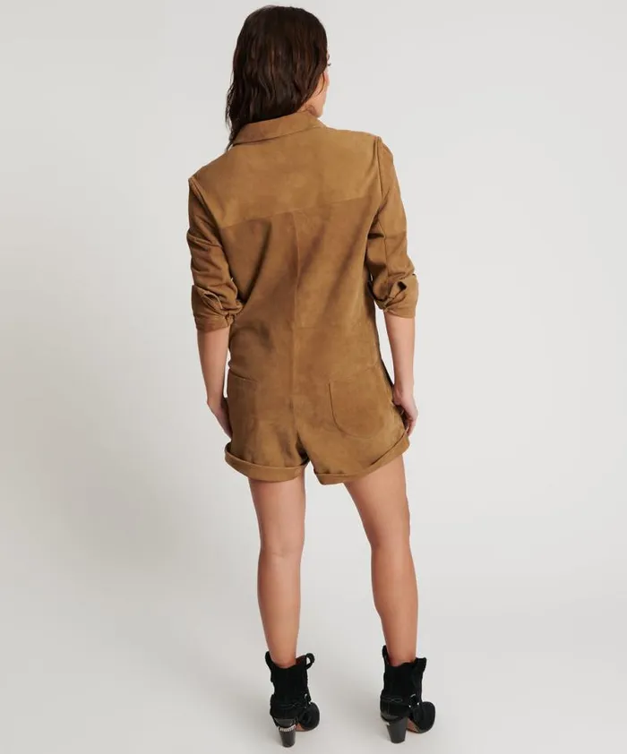 Women TAN SUEDE PROPHECY JUMPSUIT One Teaspoon Denim Jumpsuits Women TAN SUEDE PROPHECY JUMPSUIT One Teaspoon Denim Jumpsuits