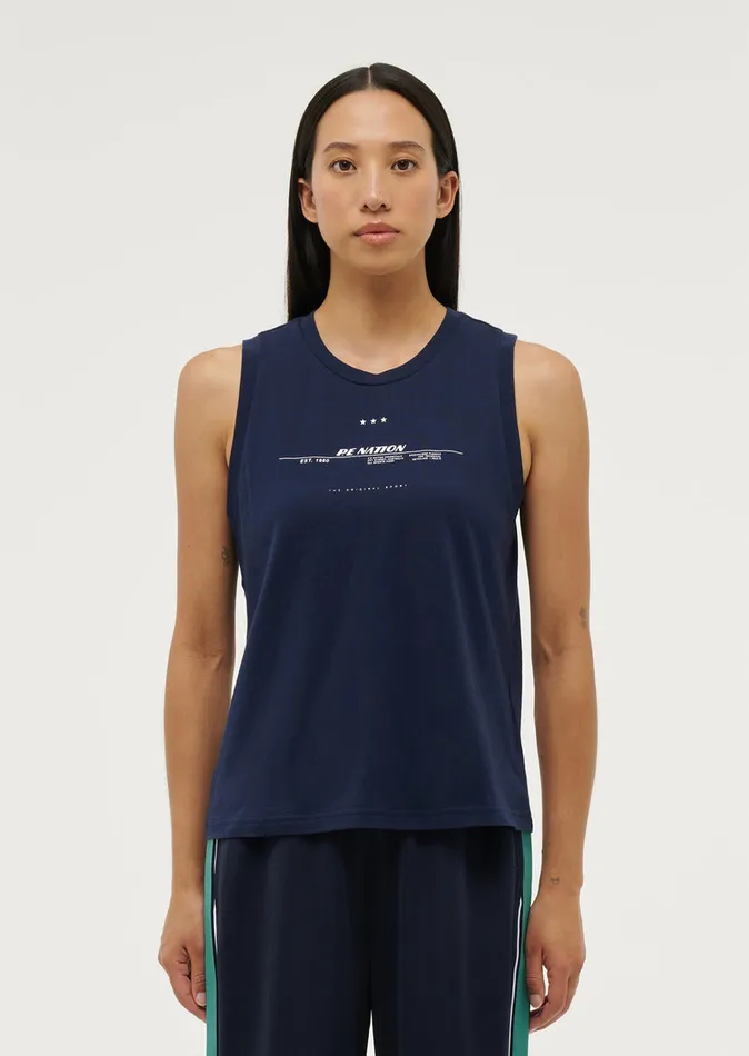 Women Tanks PE Nation WEST FOURTH TANK IN DARK NAVY