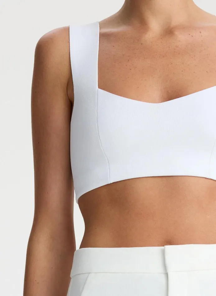 Women Tees and Tanks ALC Jordana Compact Knit Bra White