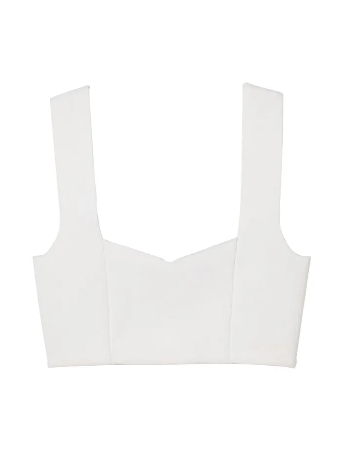 Women Tees and Tanks ALC Jordana Compact Knit Bra White