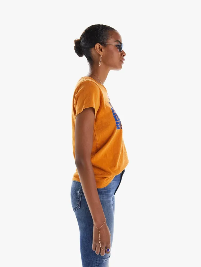 Women Tees Mother Denim The Boxy Goodie Goodie Medium Orange