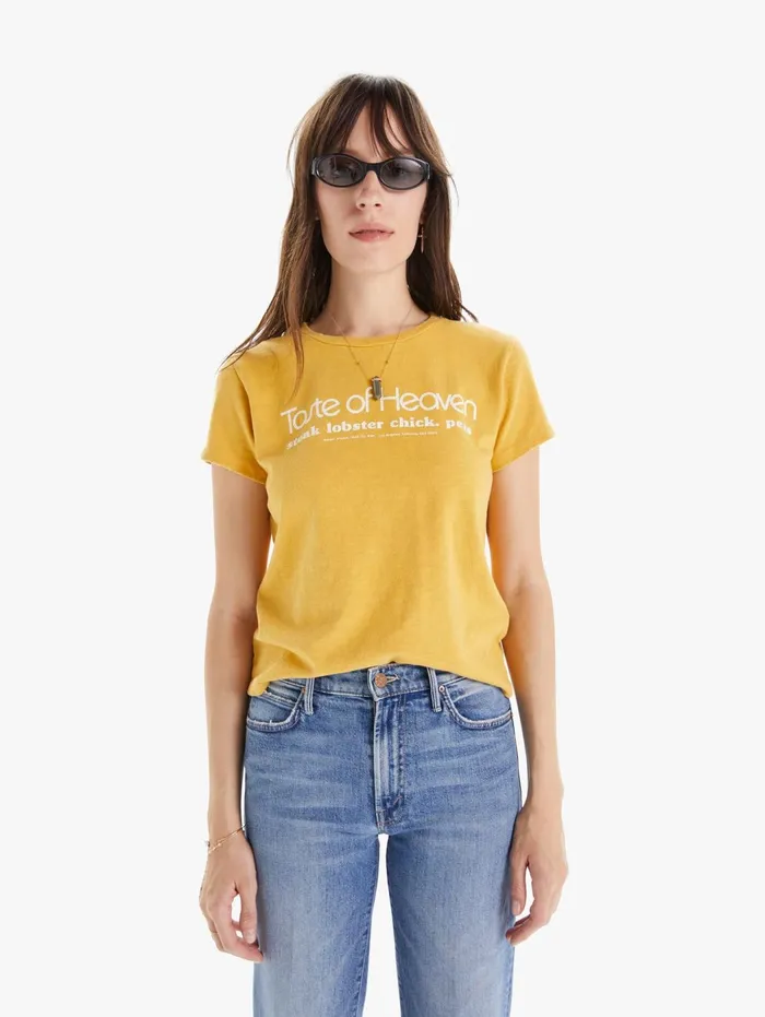 Women Tees Mother Denim The Lil Sinful Medium Orange