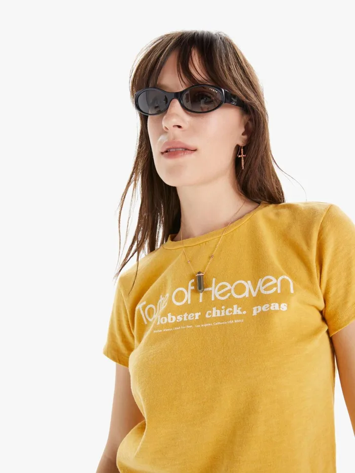 Women Tees Mother Denim The Lil Sinful Medium Orange
