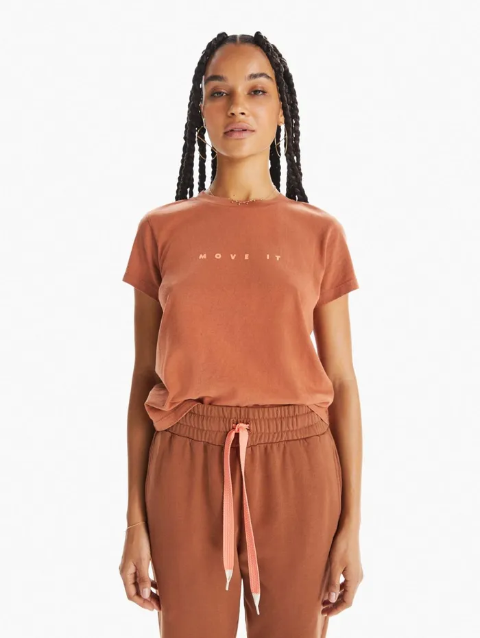Women Tees Mother Denim The Rise and Shine Medium Brown