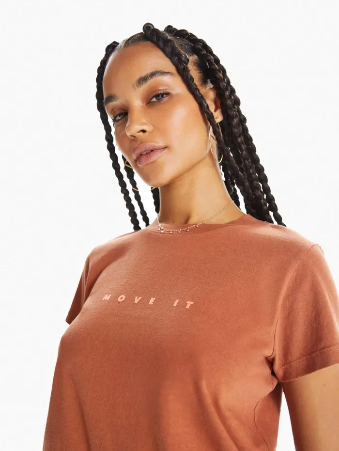 Women Tees Mother Denim The Rise and Shine Medium Brown