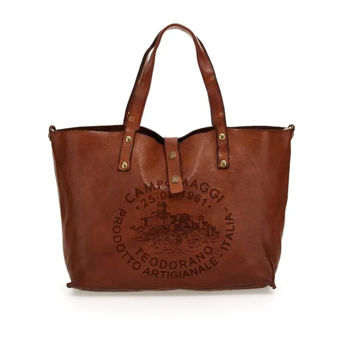 Women Teodorano Cognac Campomaggi ShoppersTote Bags