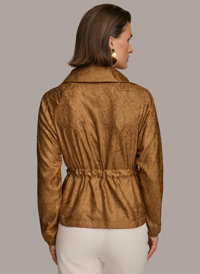 Women TEXTURE BELTED WRAP JACKET Bronze Donna Karan New York Jackets And Blazers Women TEXTURE BELTED WRAP JACKET Bronze Donna Karan New York Jackets And Blazers