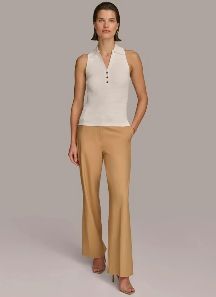 Women TEXTURE SWEATER WITH GOLD BUTTONS Cream Donna Karan New York Sweaters And Tops Women TEXTURE SWEATER WITH GOLD BUTTONS Cream Donna Karan New York Sweaters And Tops