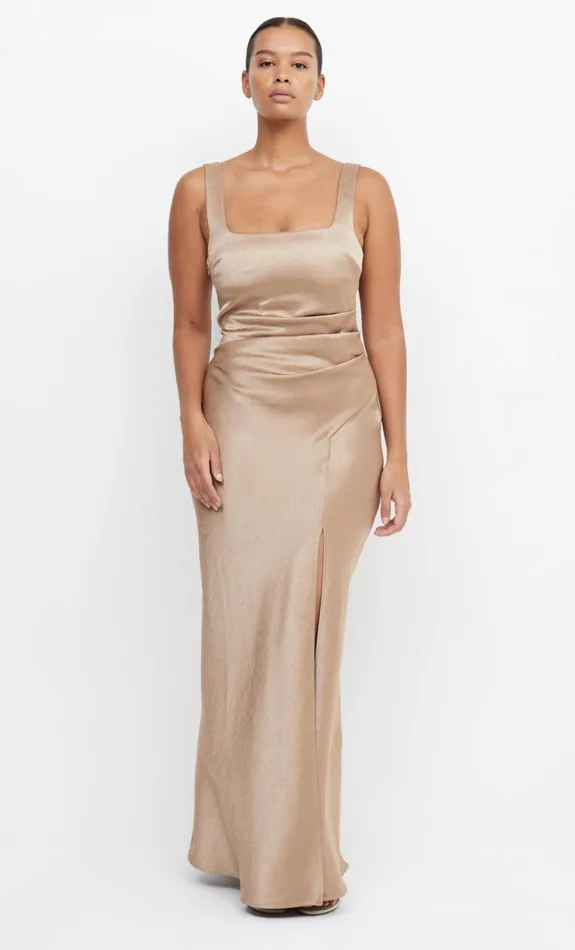 Women THE DREAMER SQUARE NECK DRESS 8211 GOLDEN Bec Bridge Bridesmaid Dresses