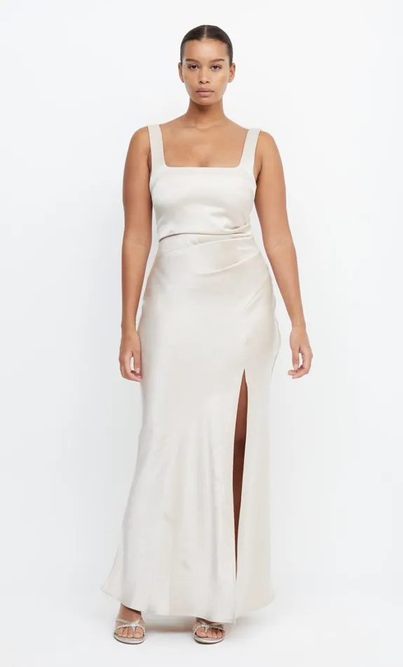 Women THE DREAMER SQUARE NECK DRESS 8211 SAND Bec Bridge Bridesmaid Dresses