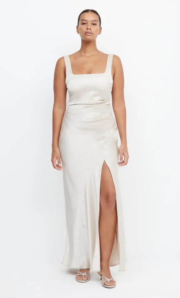 Women THE DREAMER SQUARE NECK DRESS 8211 SAND Bec Bridge Bridesmaid Dresses