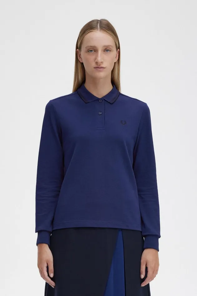 Women The ShirtG3636 French Navyblack Fred Perry The Fred Perry Shirt