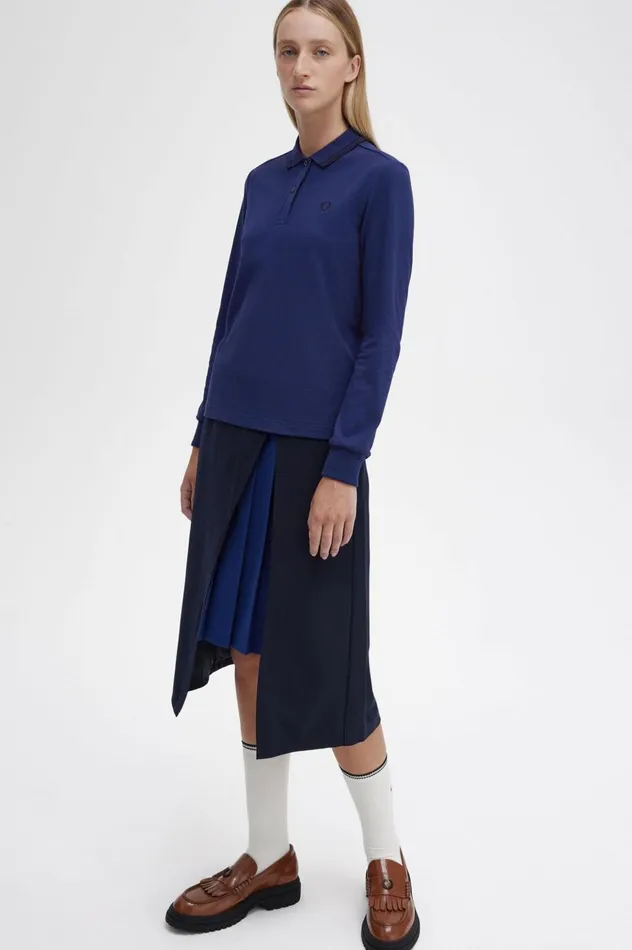 Women The ShirtG3636 French Navyblack Fred Perry The Fred Perry Shirt