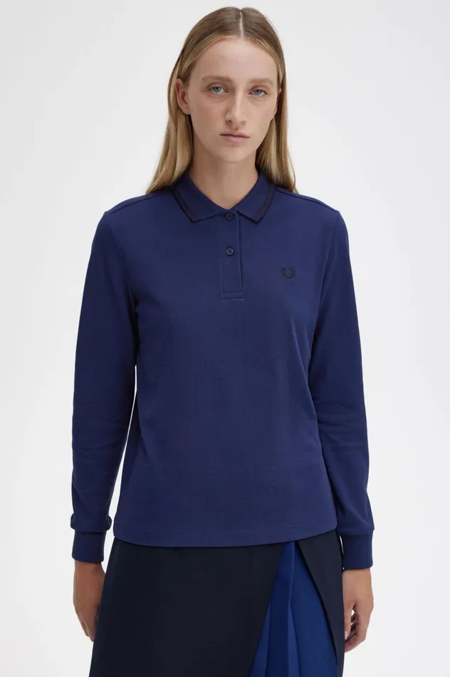 Women The ShirtG3636 French Navyblack Fred Perry The Fred Perry Shirt
