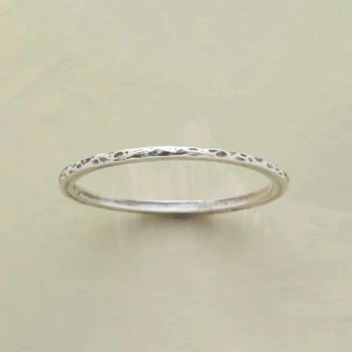 Women ThreadThin Hammered Band Ring Sundance Catalog Rings