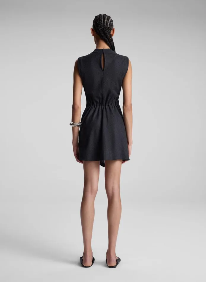 Women Tops ALC Dion Wool Cashmere Mini Dress Charcoal