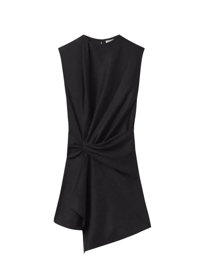 Women Tops ALC Dion Wool Cashmere Mini Dress Charcoal