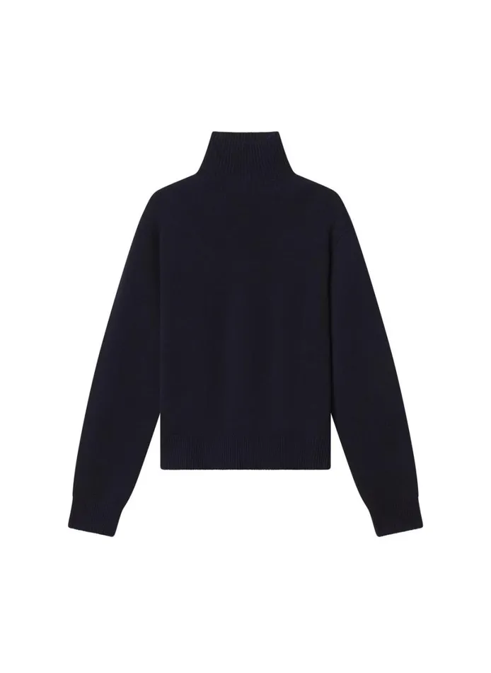 Women Tops ALC Teddy Cashmere Turtleneck Sweater Navy