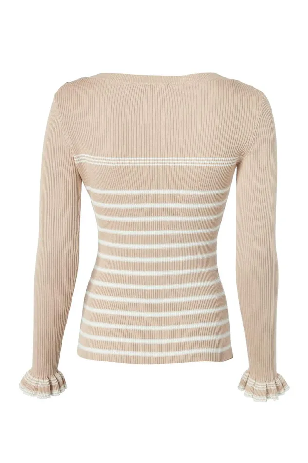 Women Tops Holland Cooper Bretton Boat Neck Knit Light Camel Women Tops Holland Cooper Bretton Boat Neck Knit Light Camel
