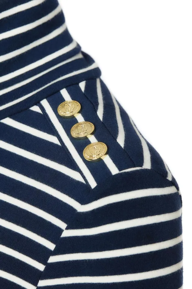 Women Tops Holland Cooper Padstow Roll Neck Ink Navy Natural Stripe Women Tops Holland Cooper Padstow Roll Neck Ink Navy Natural Stripe