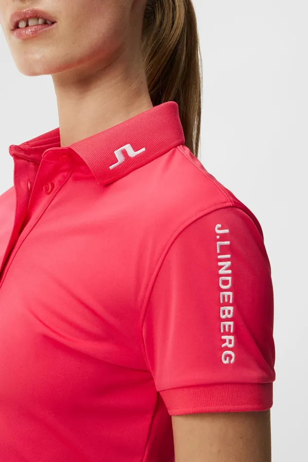 Women Tour Tech Polo Azalea JLindeberg Polo Shirts Women Tour Tech Polo Azalea JLindeberg Polo Shirts