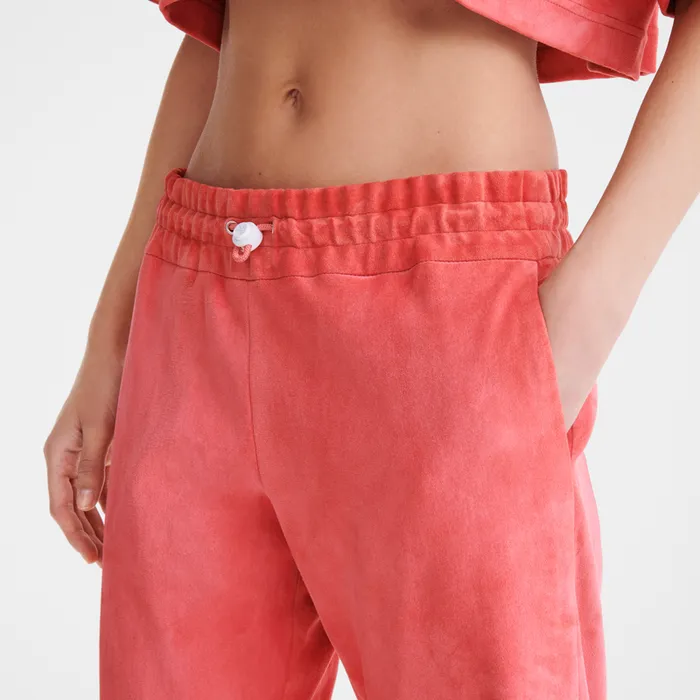 Women Trousers and shorts Longchamp Leather straight pants BlushBlushBlush Women Trousers and shorts Longchamp Leather straight pants BlushBlushBlush