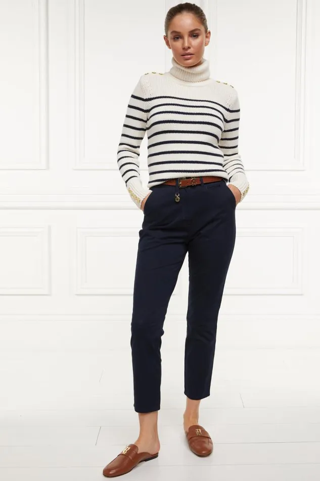 Women Trousers Holland Cooper Arnesby Chino Ink Navy