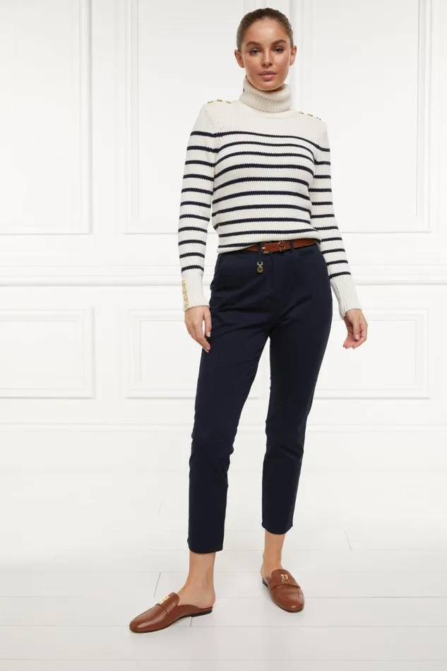 Women Trousers Holland Cooper Arnesby Chino Ink Navy Women Trousers Holland Cooper Arnesby Chino Ink Navy
