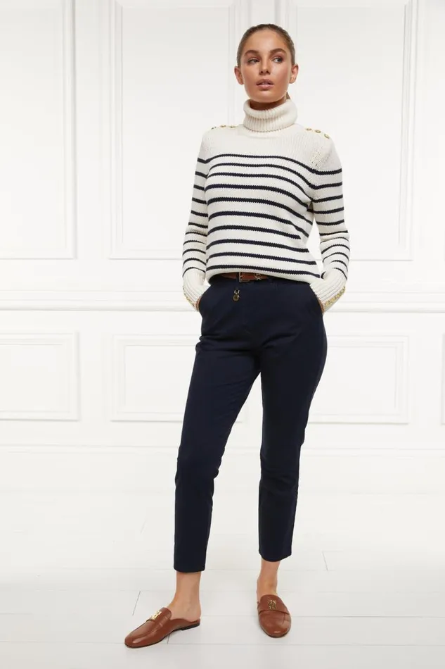 Women Trousers Holland Cooper Arnesby Chino Ink Navy Women Trousers Holland Cooper Arnesby Chino Ink Navy