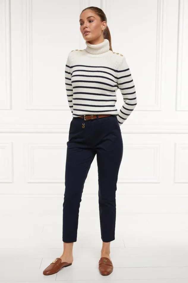 Women Trousers Holland Cooper Arnesby Chino Ink Navy Women Trousers Holland Cooper Arnesby Chino Ink Navy