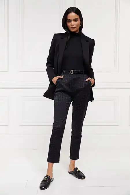 Women Trousers Holland Cooper Bexley Tailored Trouser Houndstooth Jacquard Women Trousers Holland Cooper Bexley Tailored Trouser Houndstooth Jacquard