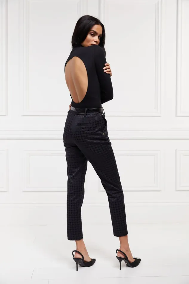 Women Trousers Holland Cooper Bexley Tailored Trouser Houndstooth Jacquard Women Trousers Holland Cooper Bexley Tailored Trouser Houndstooth Jacquard