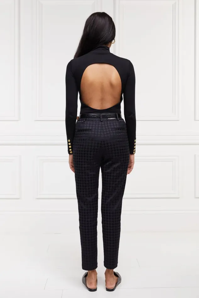 Women Trousers Holland Cooper Bexley Tailored Trouser Houndstooth Jacquard Women Trousers Holland Cooper Bexley Tailored Trouser Houndstooth Jacquard